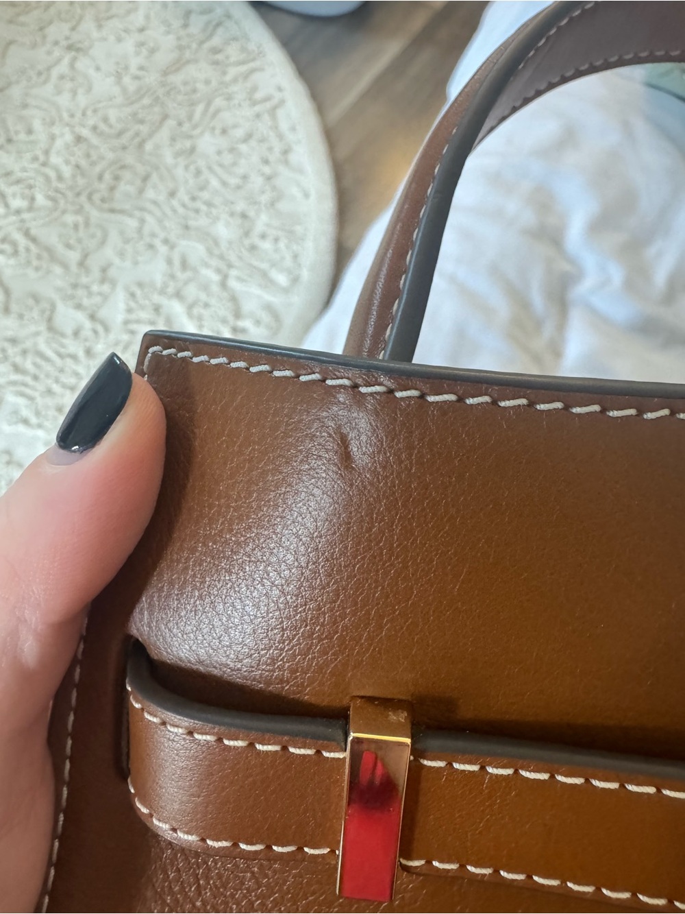 Tory Burch Petite Lee Radziwill Double Bag-Aged Tan- new design - Picture 9 of 12